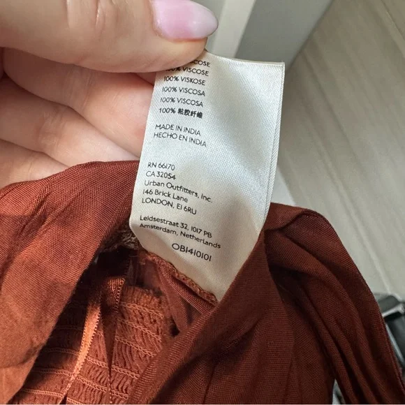 Free People Sahara Embroidered Wrap Crop Top - Rust - Size Small - Picture 12 of 15